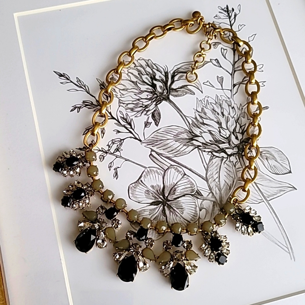 J. CREW Art-Deco Statement Necklace